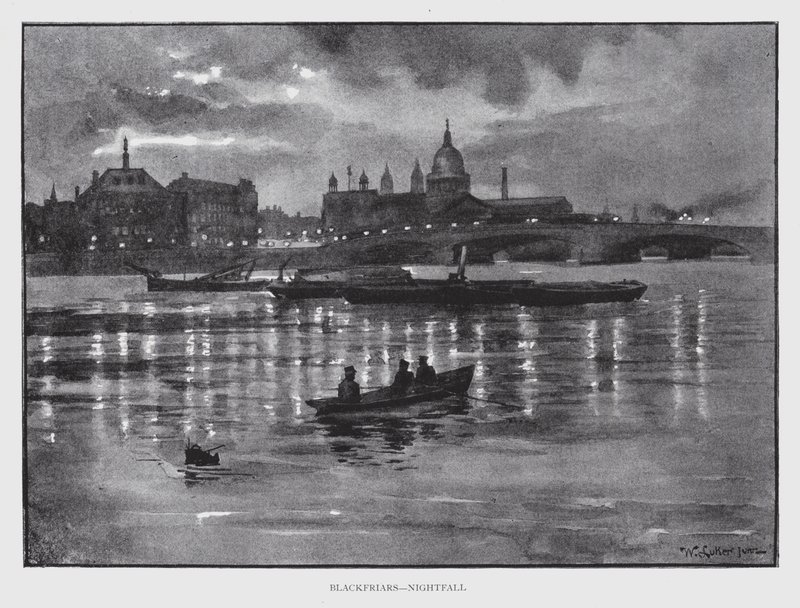 Blackfriars, Nightfall (litho) alkotó: William Luker