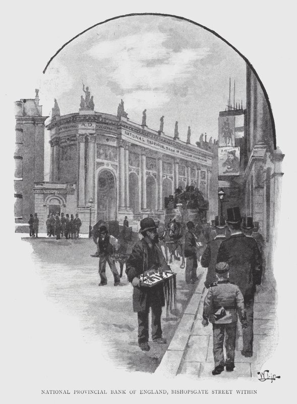 National Provincial Bank of England, Bishopsgate Street, belül (litho) alkotó: William Luker