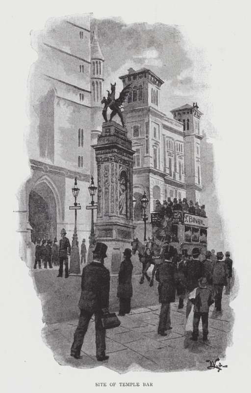 Temple Bar helye (litho) alkotó: William Luker