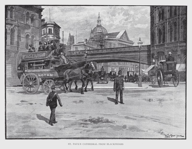 Szent Pál-székesegyház Blackfriarsből (litho) alkotó: William Luker