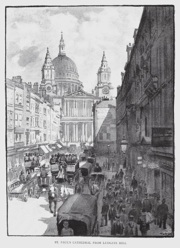 Szent Pál-székesegyház a Ludgate-dombról (litho) alkotó: William Luker