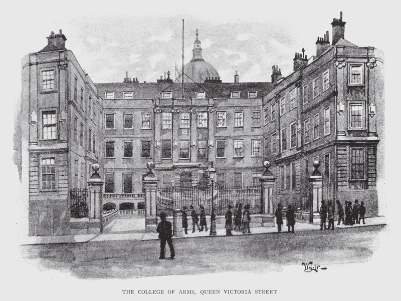 The College of Arms, Queen Victoria Street (litho) alkotó: William Luker