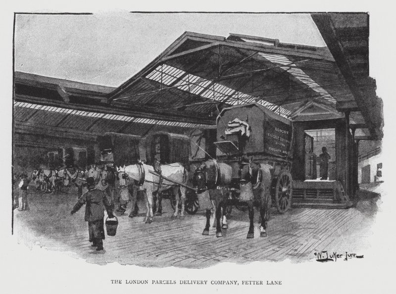 The London Parcels Delivery Company, Fetter Lane (litho) alkotó: William Luker