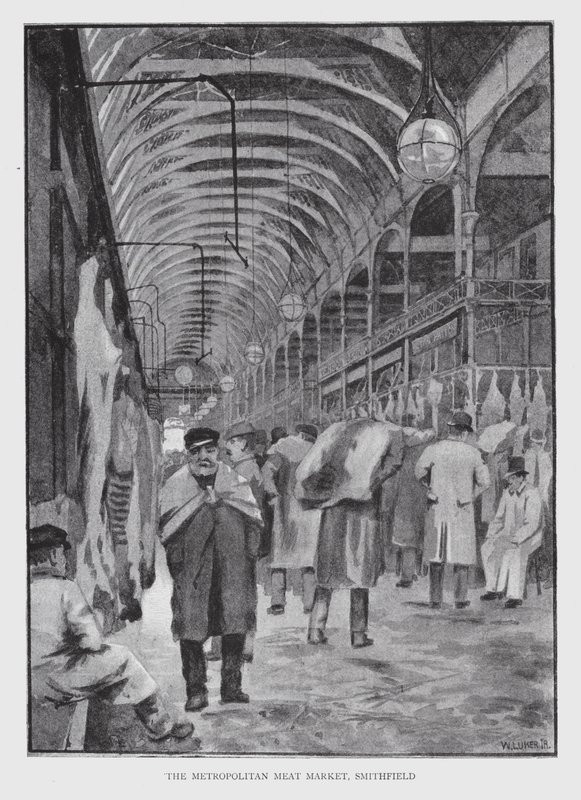 A Metropolitan Meat Market, Smithfield (litho) alkotó: William Luker