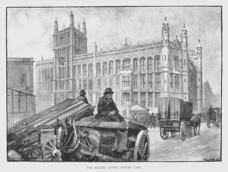 The Record Office, Fetter Lane (litho) alkotó: William Luker