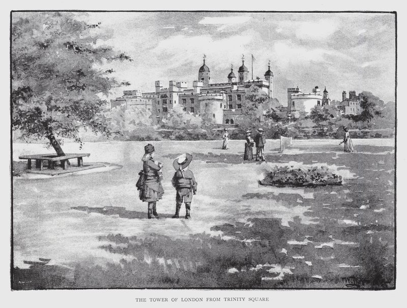 A londoni Tower a Trinity Square felől (litho) alkotó: William Luker