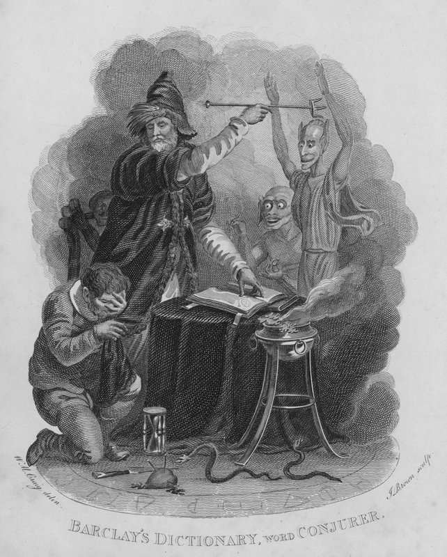 Barclays szótár, szó: Varázsló (metszet) alkotó: William Marshall (after) Craig
