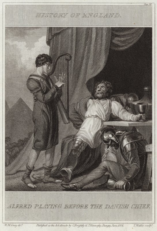 Alfred a dán főnök előtt játszik alkotó: William Marshall Craig