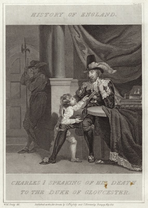 I. Károly a haláláról beszél Gloucester hercegének alkotó: William Marshall Craig