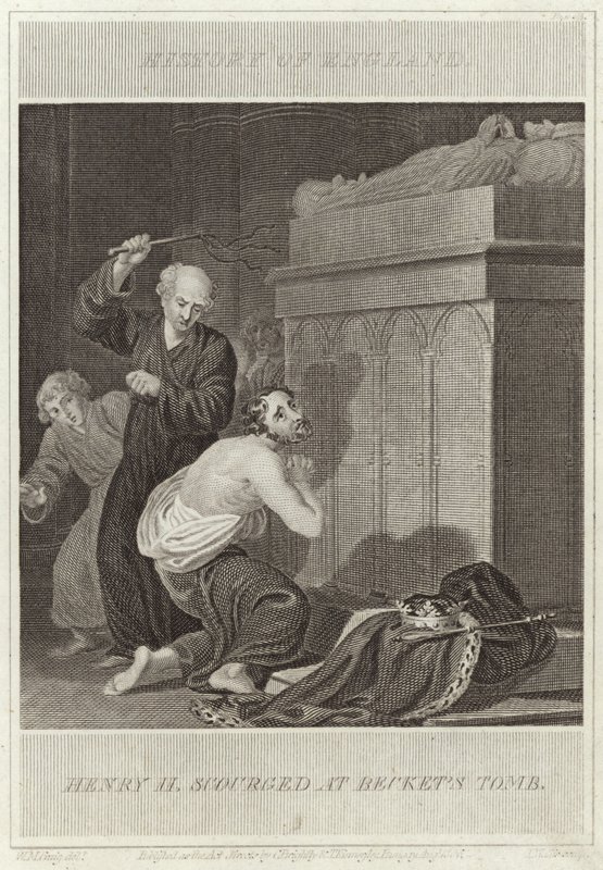 II. Henrik megostorozta Becket sírját alkotó: William Marshall Craig