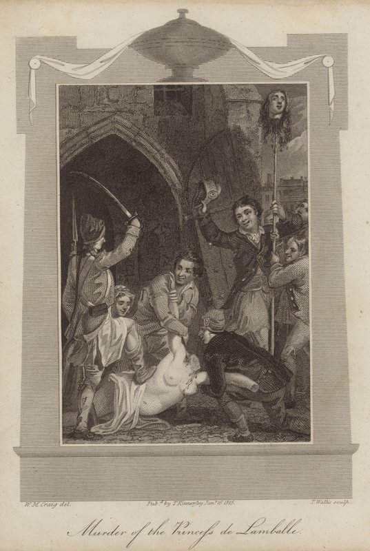 De Lamballe hercegnő meggyilkolása alkotó: William Marshall Craig