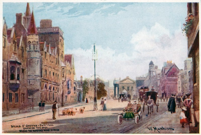 Broad St, Oxford és Balliol College alkotó: William Matthison
