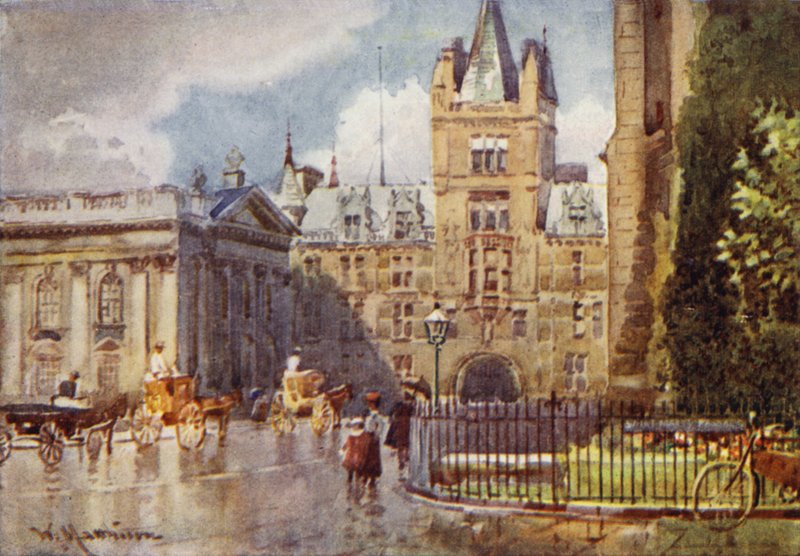 Caius College és a Szenátus Háza a St Marys Passage-ból alkotó: William Matthison