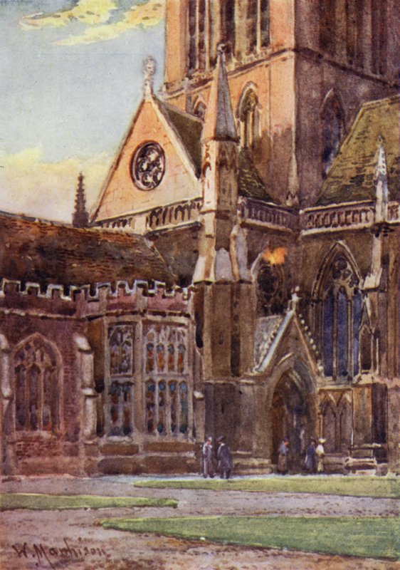 A St Johns College Chapel bejárata az Első Bíróság felől alkotó: William Matthison