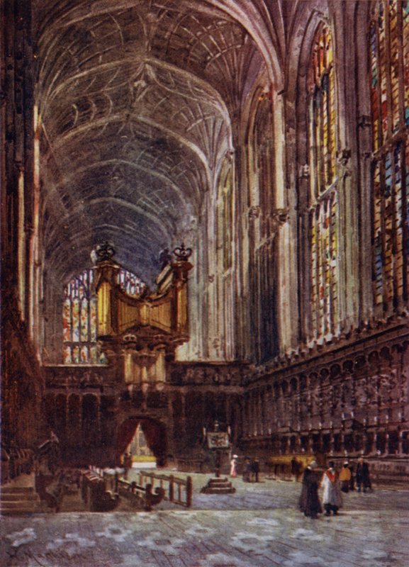 Kings College kápolna belseje a kórustól alkotó: William Matthison