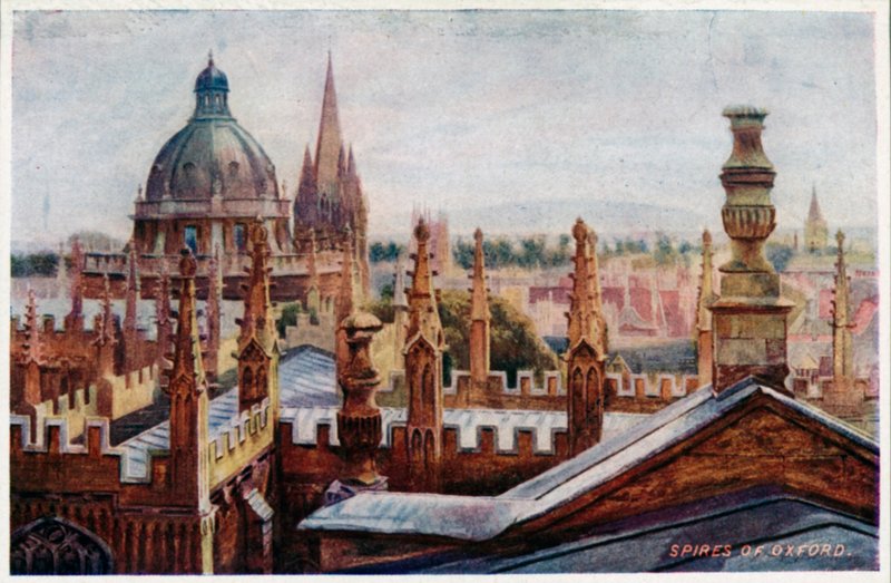 Oxford egy felső ablakból alkotó: William Matthison