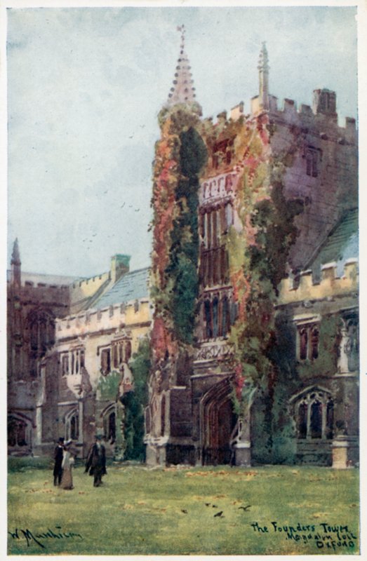 Az alapító tornya, Magdalen College alkotó: William Matthison