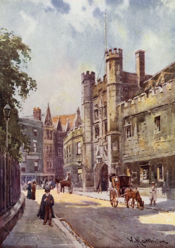 A Christs College kapuja a St Andrews Street-ről alkotó: William Matthison