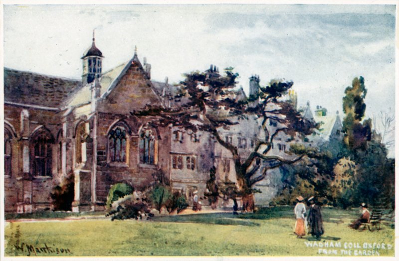 Wadham College a kertből alkotó: William Matthison
