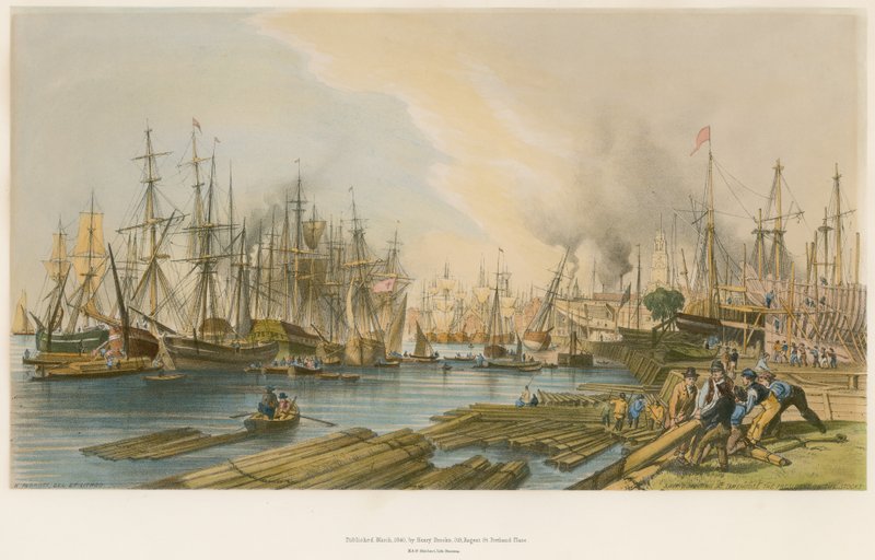 Hajóépítés Limehouse-ban, az elnök a készletekről alkotó: William Parrott