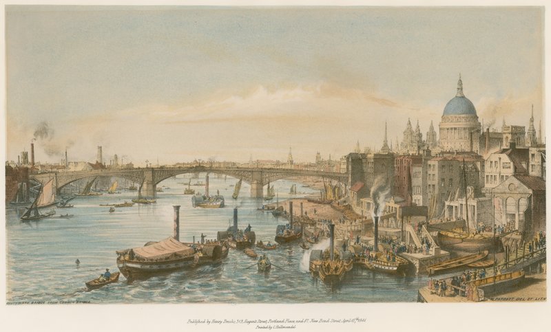 Southwark híd a London Bridge felől alkotó: William Parrott