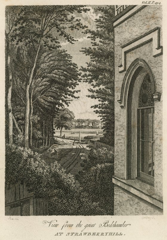 Kilátás a londoni Strawberry Hill nagy hálószobájából alkotó: William Pars