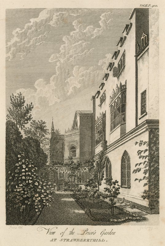 Kilátás a Prior kertjére a Strawberry Hillben, Londonban alkotó: William Pars