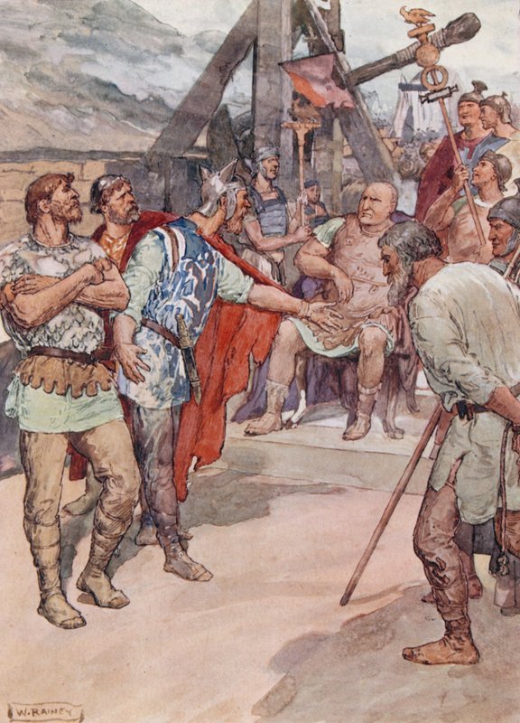 Marius és a Cimbri nagykövetei (színes litó) alkotó: William Rainey