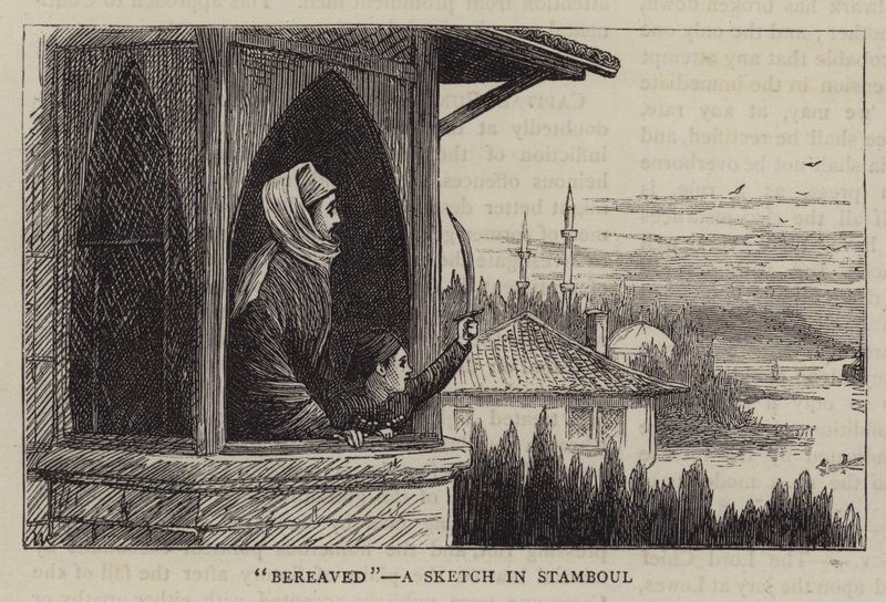 Gyászolók, egy vázlat Stamboulban alkotó: William Ralston