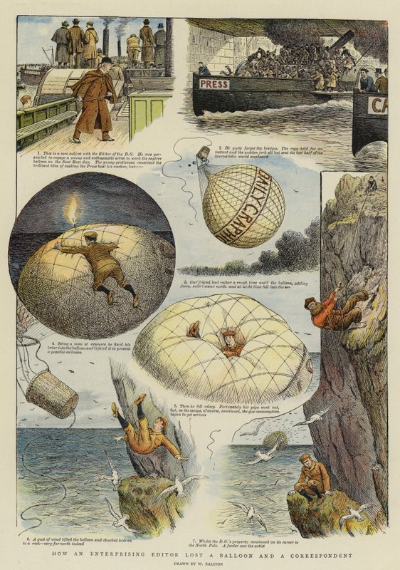 Hogyan veszített el egy vállalkozó szellemű szerkesztő egy léggömböt és egy tudósítót (chromolitho) alkotó: William Ralston