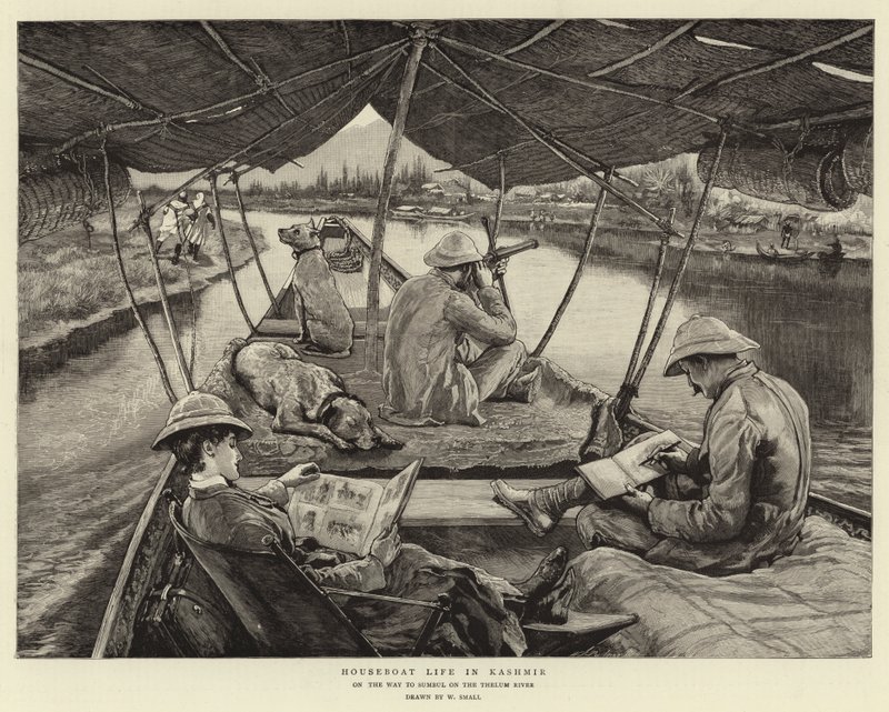 Lakóhajó élet Kasmírban alkotó: William Small