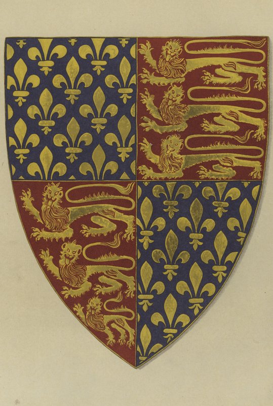 III. Edward király karjai a Westminster Abbey Churchben (chromolitho) található sírjából alkotó: William St John Hope