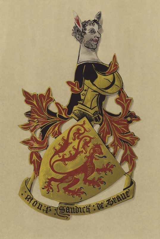 Sir Bermond Arnaud de Preissac, Sudan de la Trau, 1380-post 1384 (chromolitho) alkotó: William St John Hope