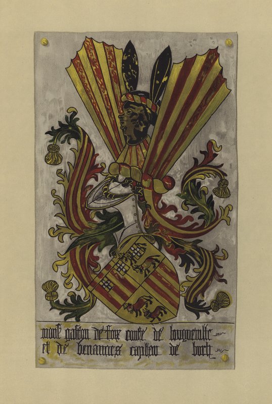 Sir Gaston de Foix, Longueville és Benanges grófja, de Buch kapitány, c 1438-c 1458 (chromolitho) alkotó: William St John Hope