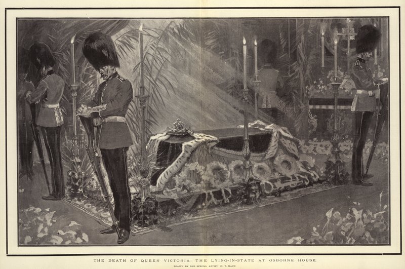 Viktória királynő halála, az Osborne-házban történő állami nyugalomba helyezés alkotó: William T. Maud