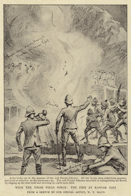 A Tirah Field Force-val, a tűz Kangar Galinál alkotó: William T. Maud