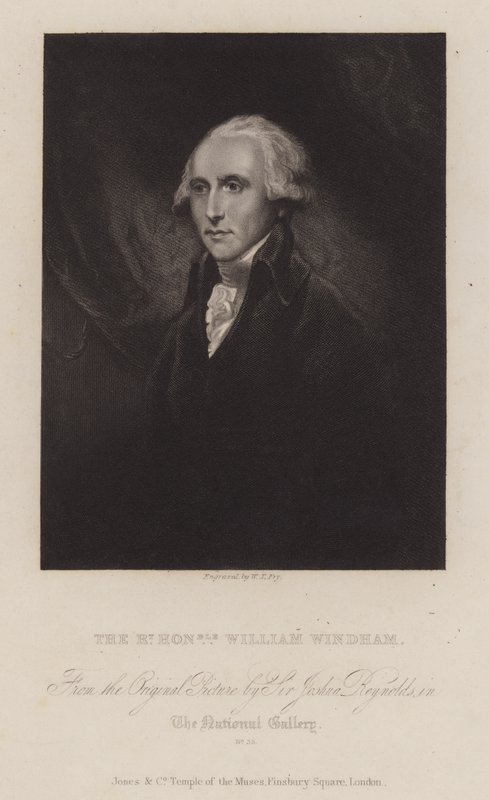 William Windham, angol whig politikus (metszet) alkotó: William Thomas Fry