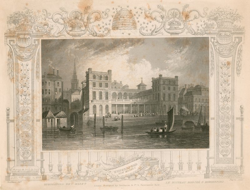 New Hungerford Market, London alkotó: William Tombleson