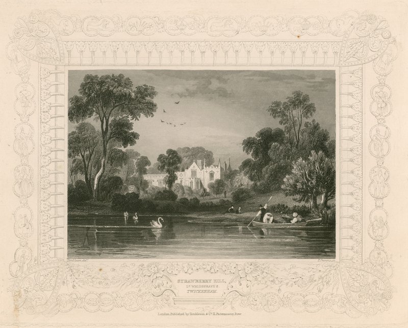Strawberry Hill, Twickenham, London; Lord Waldegrave alkotó: William Tombleson