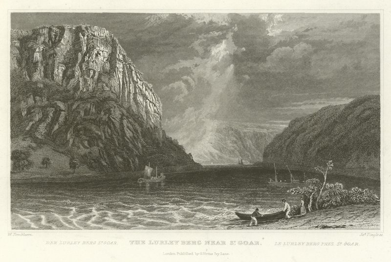 A Lurley Berg St Goar közelében alkotó: William Tombleson