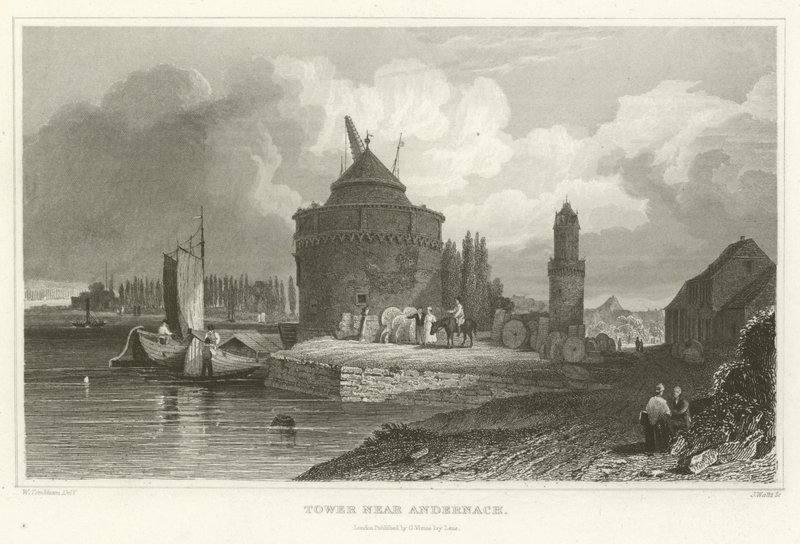 Torony Andernach közelében alkotó: William Tombleson