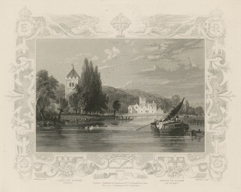 Kilátás a Temzére a Bisham Abbey közelében alkotó: William Tombleson