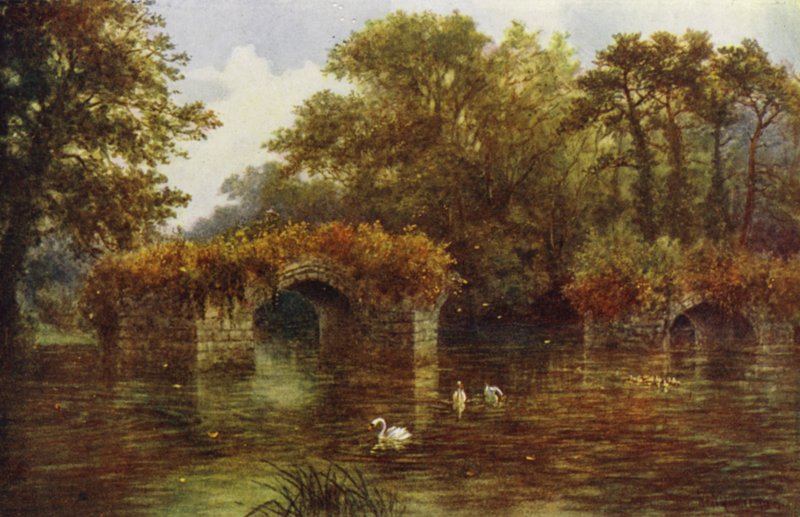 Avon folyó, Warwick kastély (színes litó) alkotó: William W. Quatremain