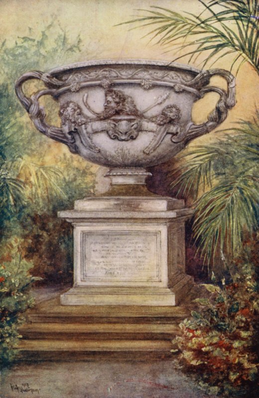Warwick-kastély: A Warwick-váza (színes litó) alkotó: William W. Quatremain