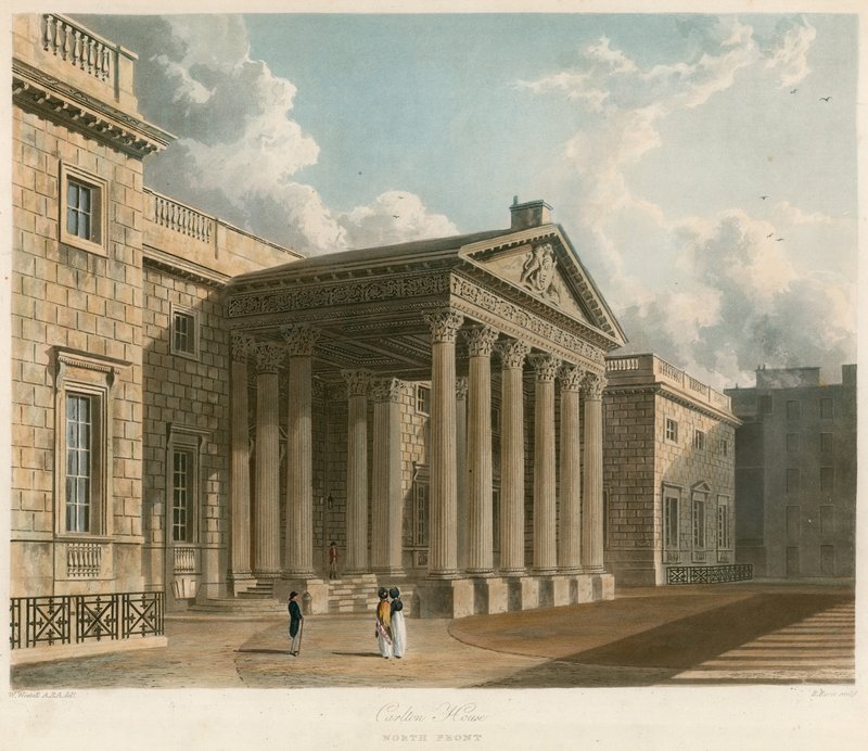 Carlton House, London, északi front alkotó: William Westall