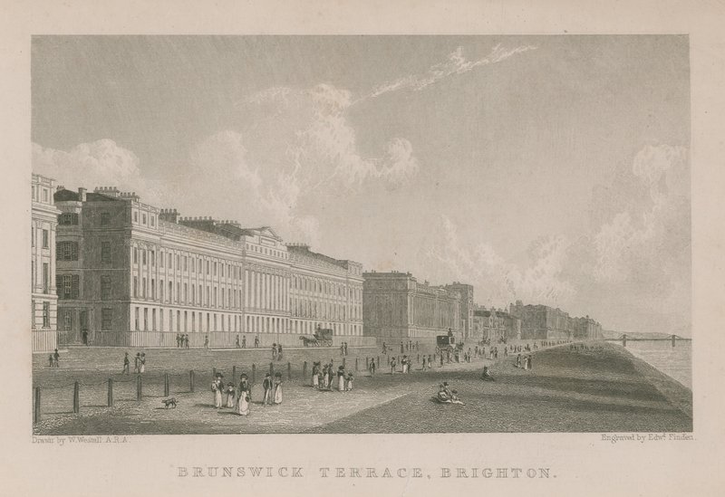 A Brunswick Terrace általános képe Brightonban alkotó: William Westall