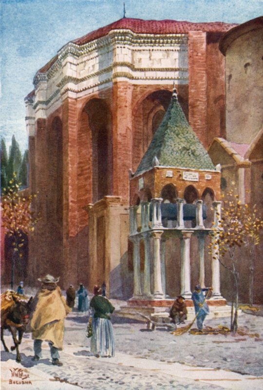 Bologna. S. Domenicol (színes litó) alkotó: William Wiehe Collins