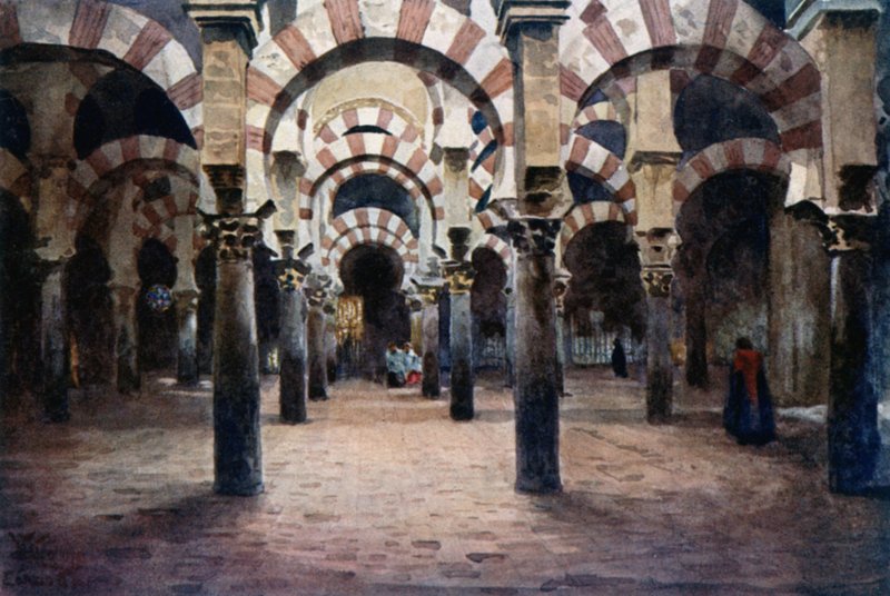 Cordoba, a Mesquita belseje (színes litó) alkotó: William Wiehe Collins