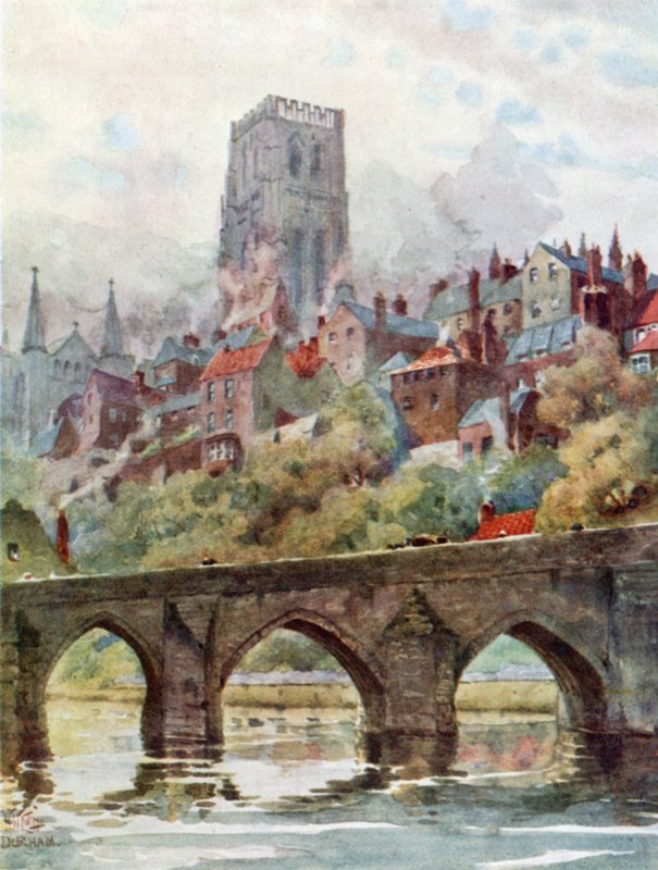 Durham, Elvet Bridge (színes litó) alkotó: William Wiehe Collins