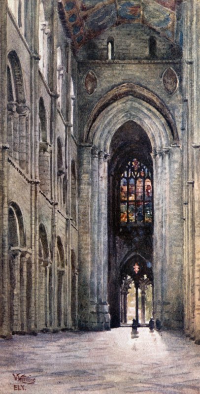 Ely, a hajó belseje (színes litó) alkotó: William Wiehe Collins